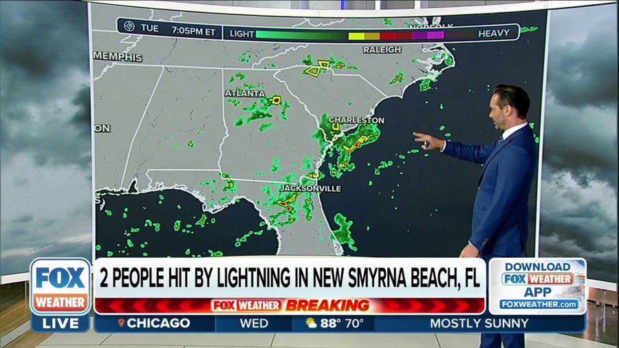 Two people struck by lightning in New Smyrna Beach, FL