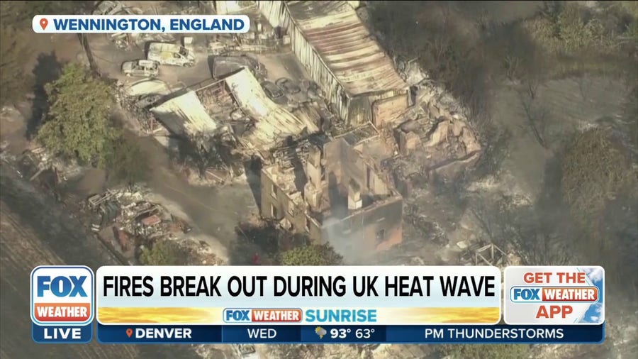 Wildfires break out during UK heat wave