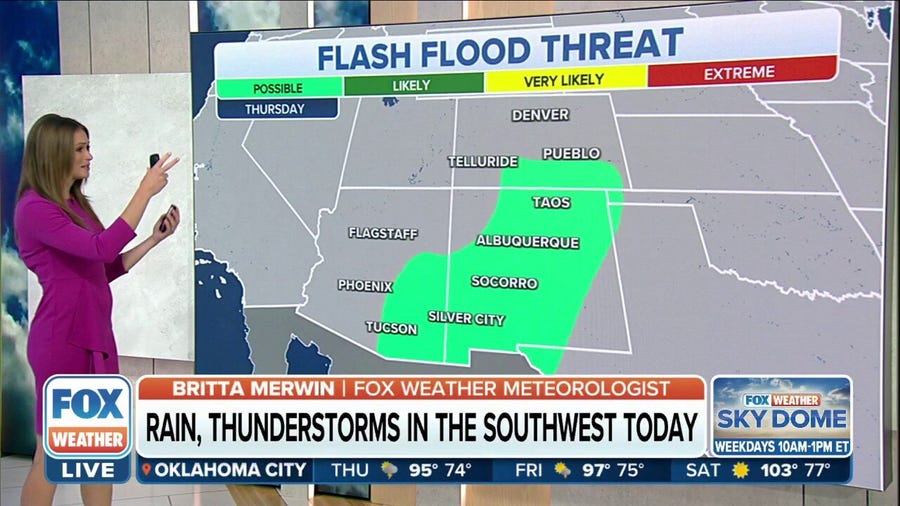 Flash Flooding risk for Southwestern US