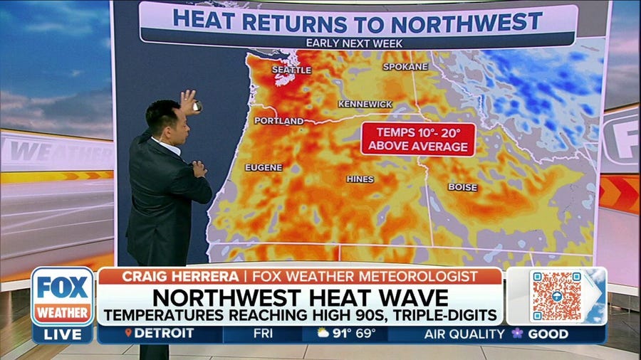 Heat wave set to bring triple digit temperatures to the Pacific Northwest