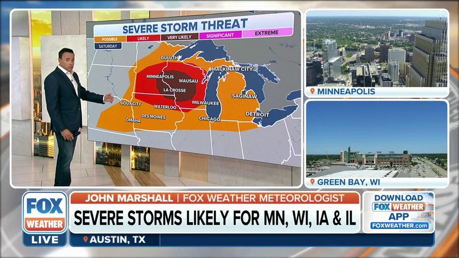 Severe Weather moving into Midwest over weekend