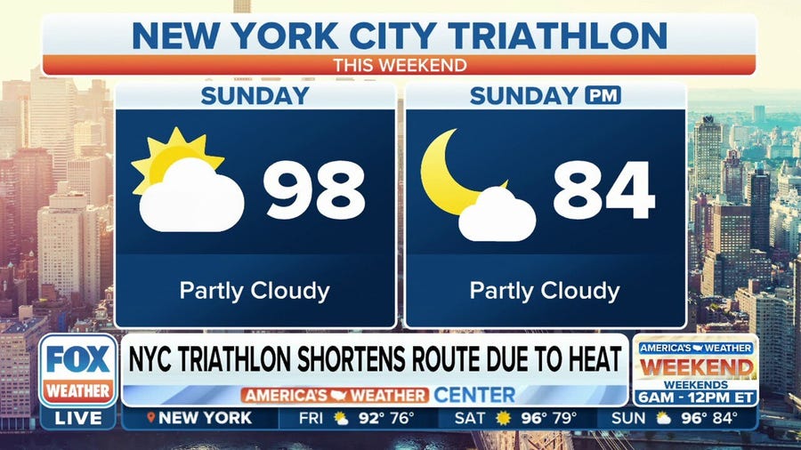 NYC Triathalon shortens route in response to heat