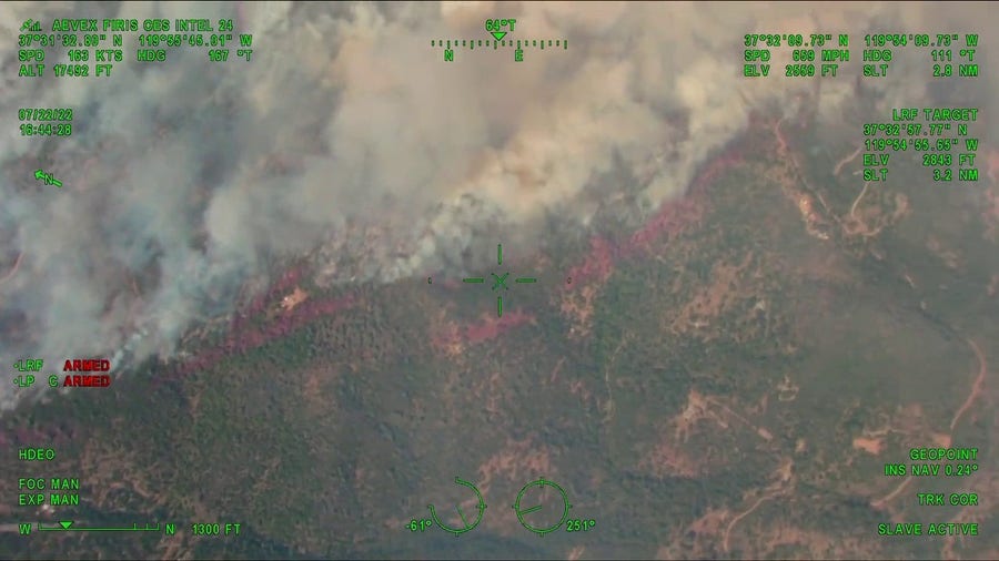 California's Oak Fire enters the Sierra National Forest
