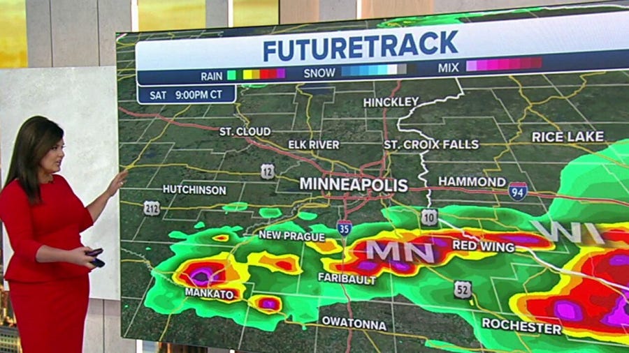 Tracking severe storms moving across the Upper Midwest