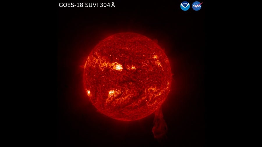 GOES-18 instrument records explosive sun activity