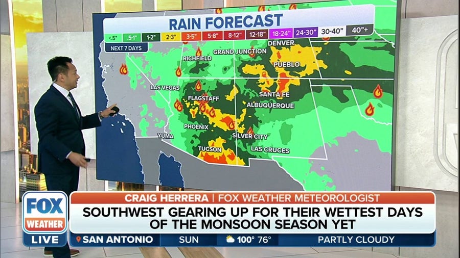 Southwest monsoon moisture returns