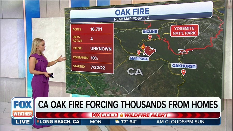 Oak Fire grows to over 16,700 acres, 10 percent contained