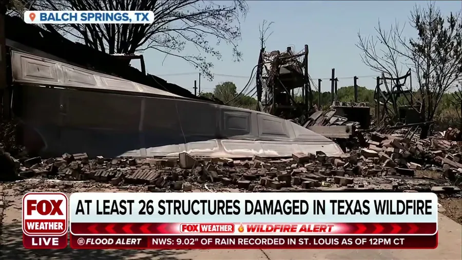 Texas brush fire aftermath: At least 26 structures damaged