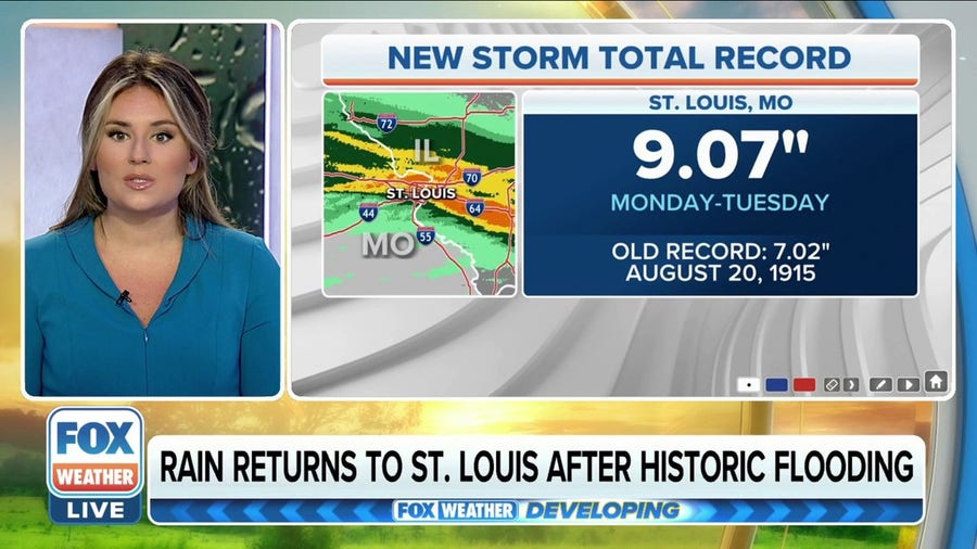 Rain returns to St. Louis after historic flooding