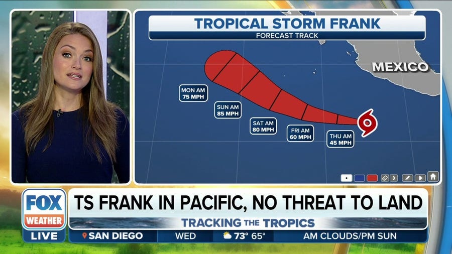 Tropical Storm Frank likely to become a hurricane in the Eastern Pacific