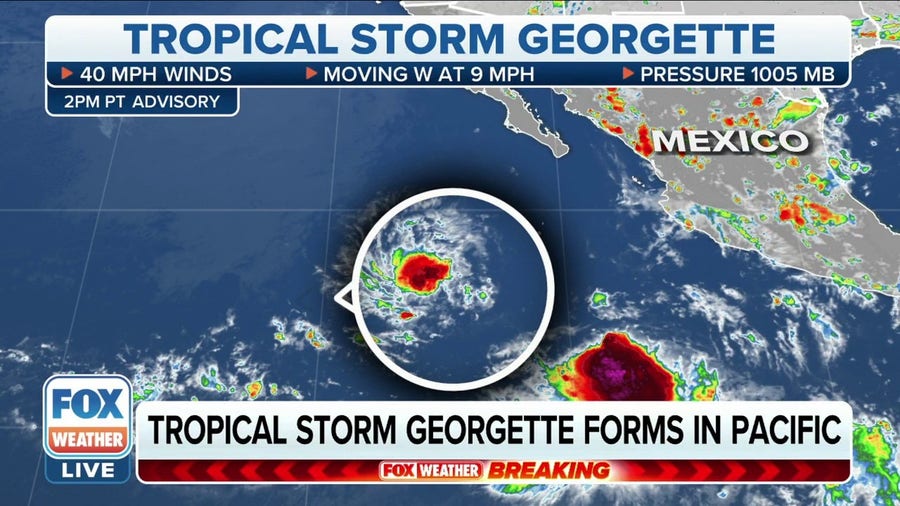 Tropical Storm Georgette forms in the Eastern Pacific