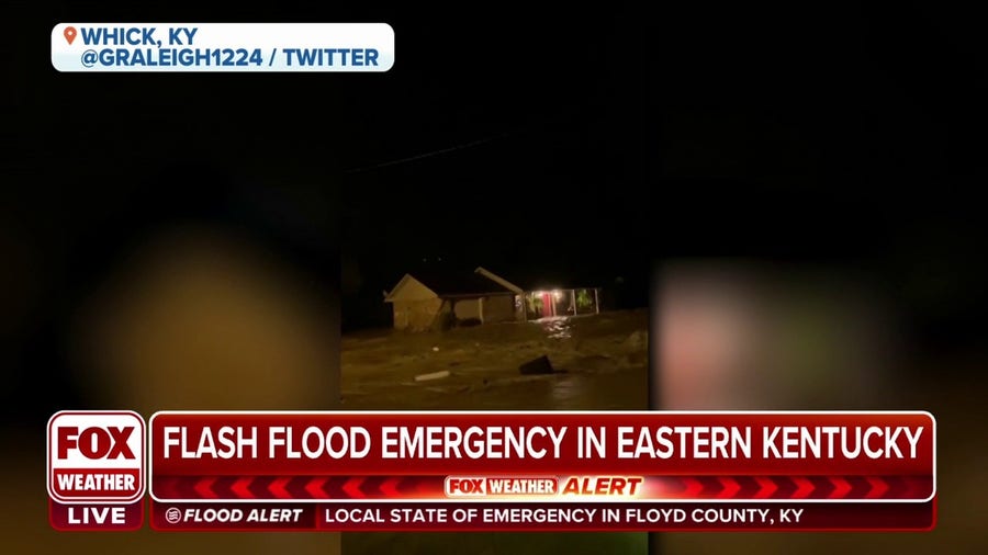 Catastrophic flooding taking place across eastern Kentucky