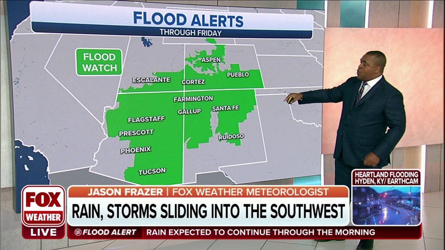 Monsoonal moisture continues to bring showers and thunderstorms to Southwest