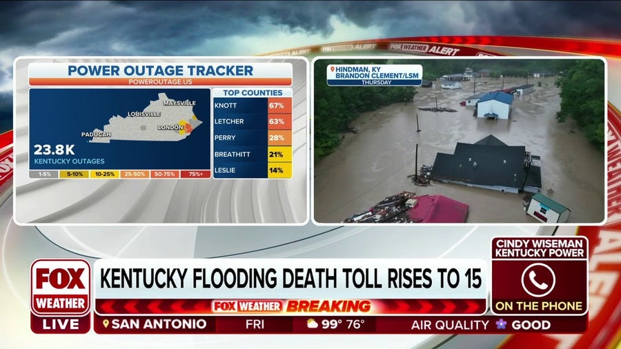 More than 20,000 without power in Kentucky following historic flooding