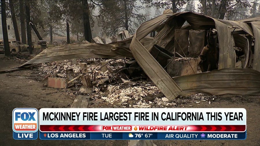 McKinney Fire burning 55,000+ acres, now largest wildfire in CA this year