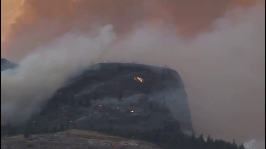 Video shows firefighting efforts against the Elmo Fire in Montana