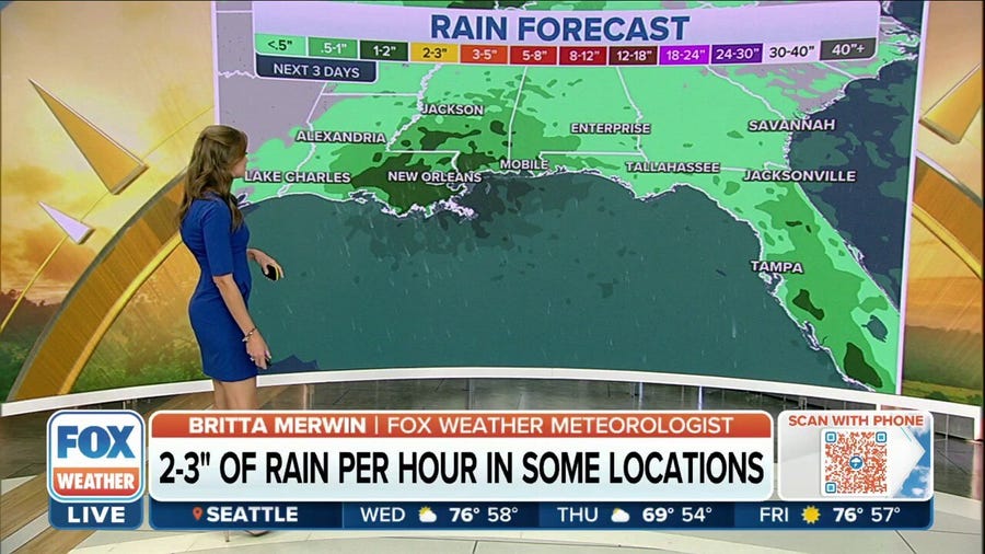 Relentless rain to bring flood threat to Gulf coast states