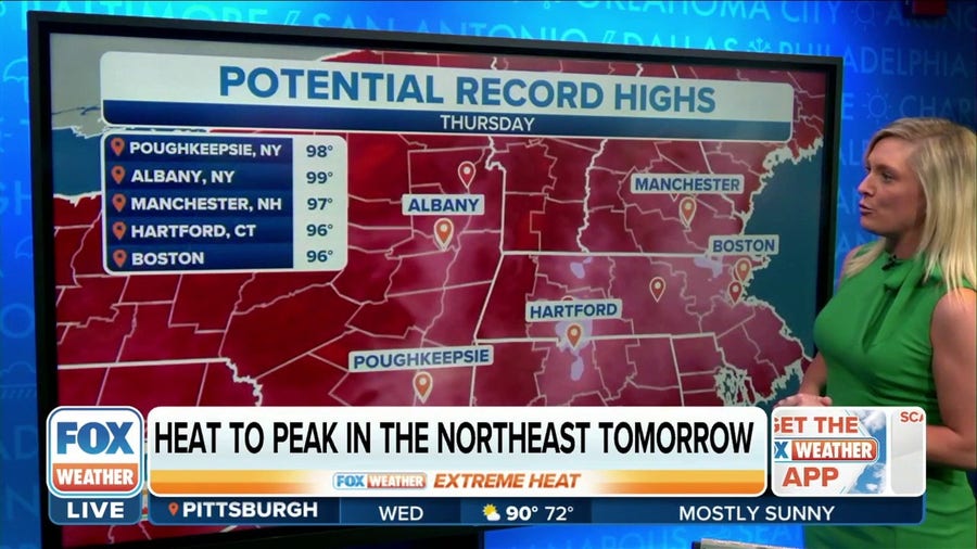 Heat wave to peak in the Northeast on Thursday