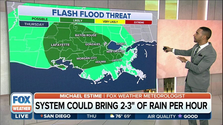 Gulf Coast braces for flood threat as storms could bring 2-3" of rain per hour