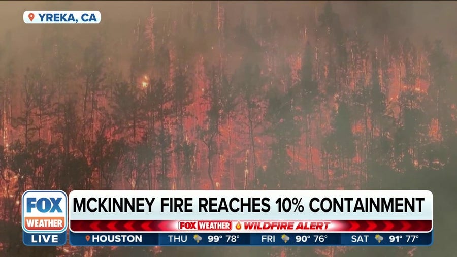 McKinney Fire reaches 10% containment, still burning 57,000+ acres