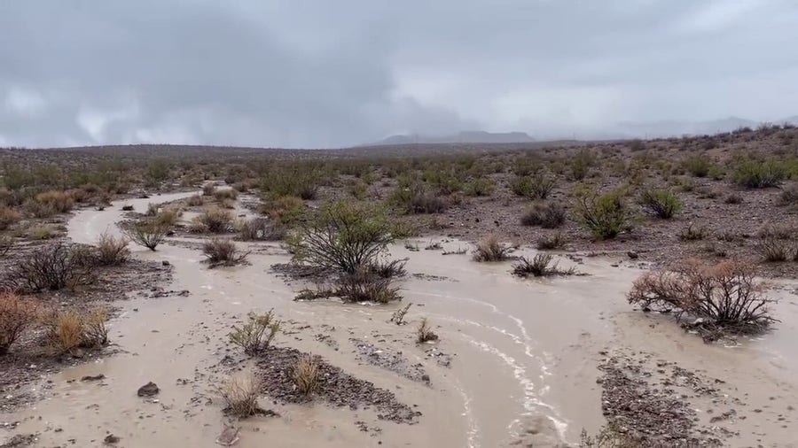 Monsoon rain starting to flood parts of Death Valley