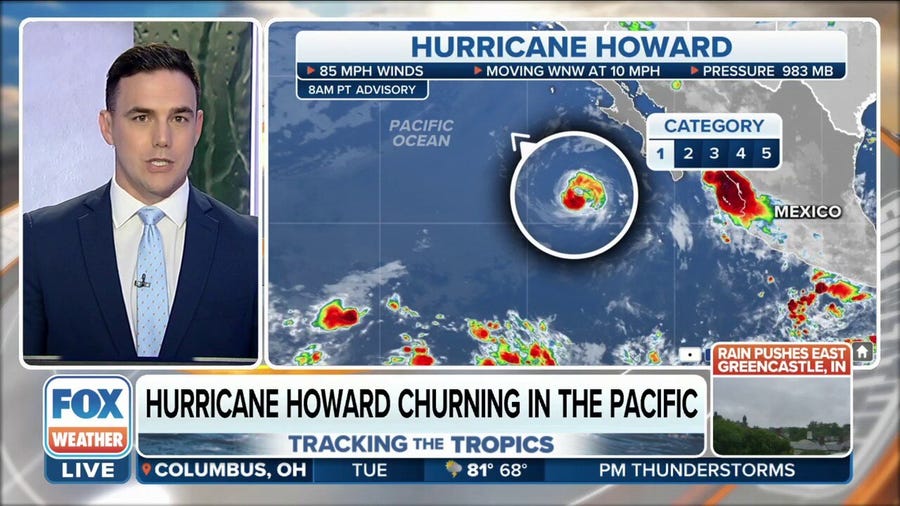 Hurricane Howard slightly strengthens in Pacific, still poses no threat to land