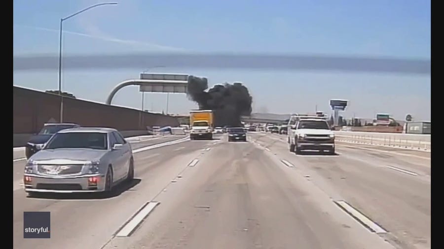 Watch: Plane makes crash landing on California highway