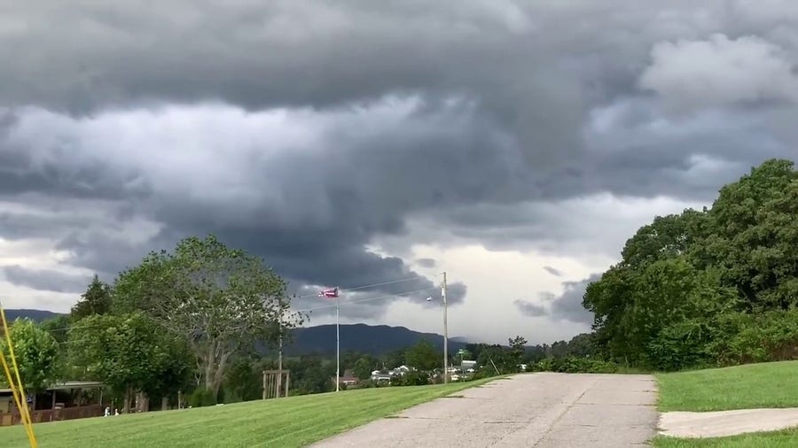 Intense outflow from storms in Church Hill, Tennessee