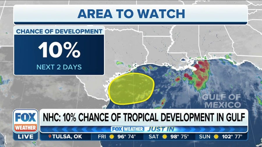 NHC: 10% chance of tropical development in Gulf of Mexico