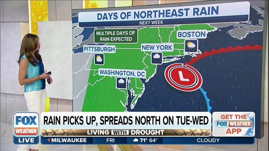 Multiple days of rain next week to help with the Northeast drought