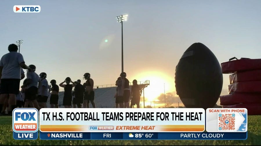 Texas high school football team exercises caution during hot weather