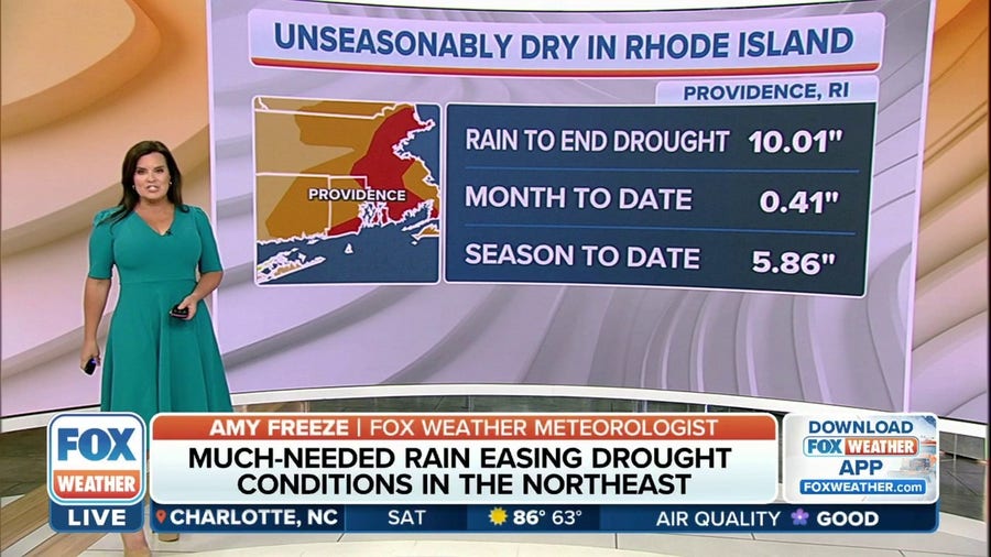 Much-needed rain easing drought conditions in Northeast