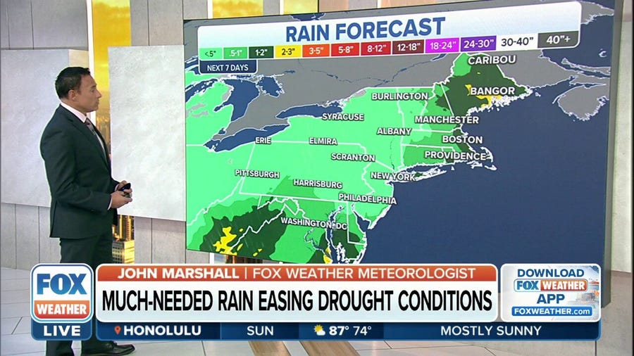 Much-needed rain to ease drought conditions in the Northeast