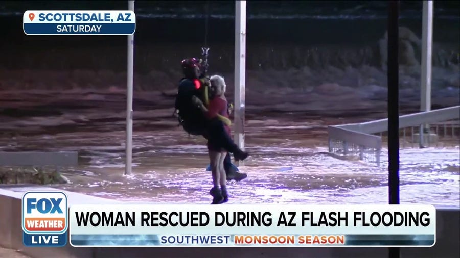 Woman rescued from skate park in Scottsdale, Arizona amid flash flooding