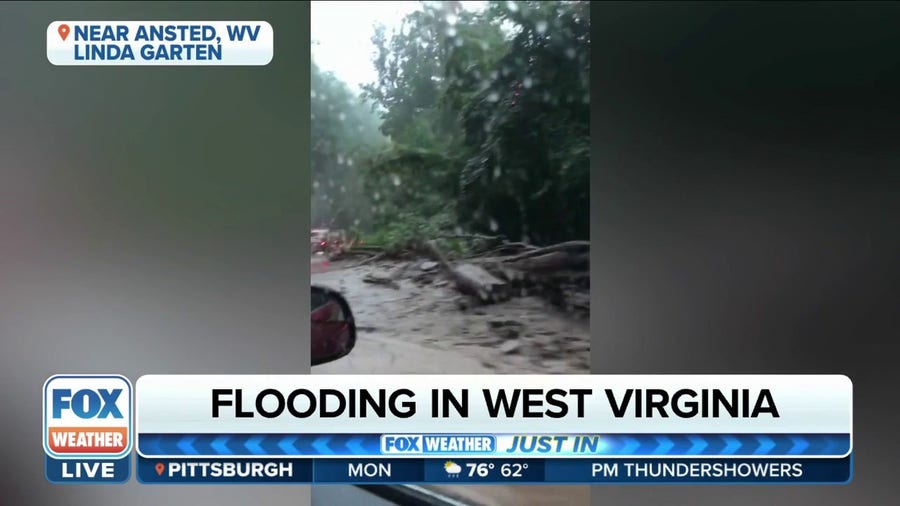 Flash flooding taking place in Kanawha County, West Virginia
