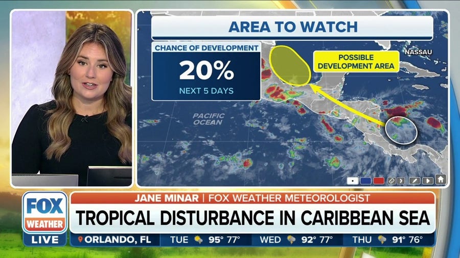 NHC monitoring tropical disturbance in Caribbean Sea