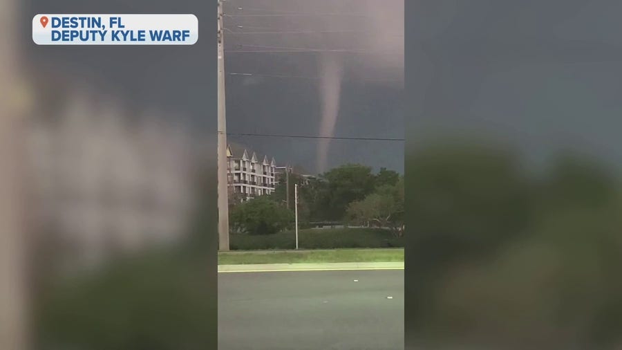 Waterspout seen off highway in Destin, Florida