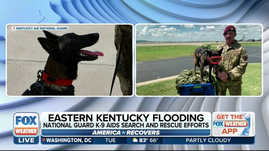 National Guard K-9 aids search and rescue efforts in Eastern Kentucky