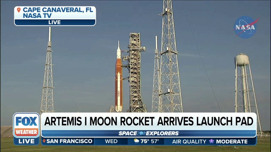 NASA's Artemis 1 moon rocket arrives at launchpad