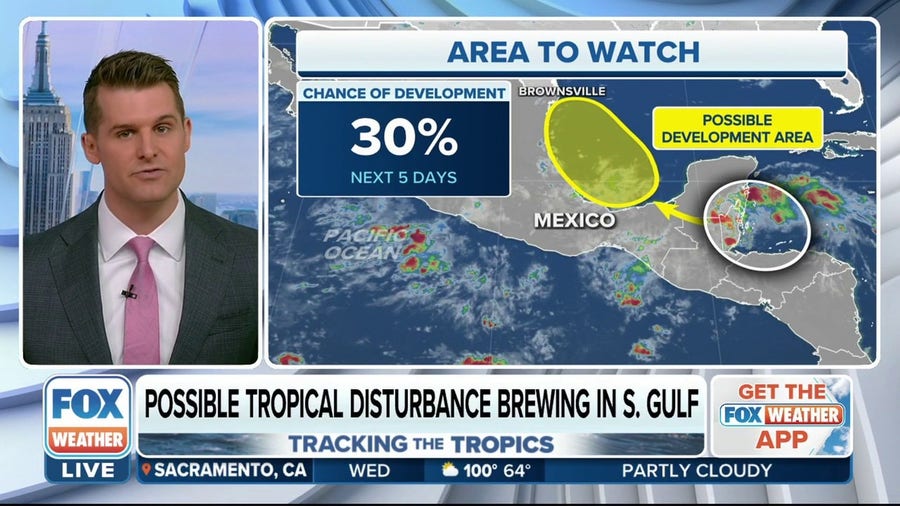 NHC: Tropical disturbance has 30% chance of development in Gulf of Mexico