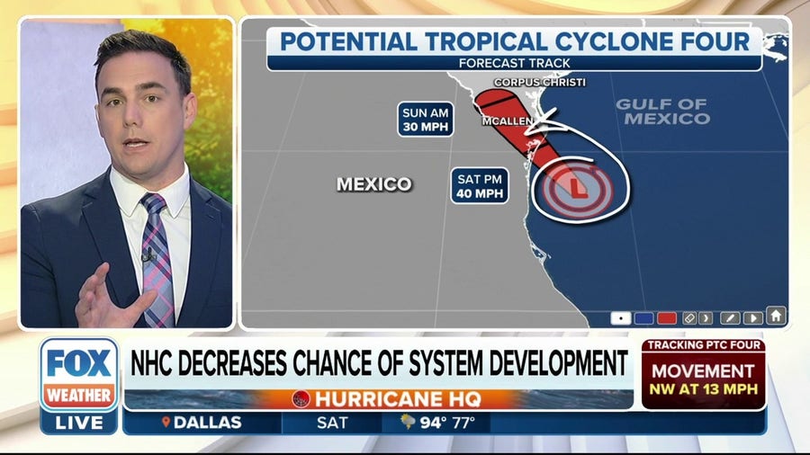 NHC decreases chance of system development in Gulf of Mexico