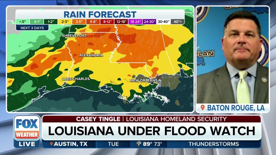 Louisiana prepares for flash flooding