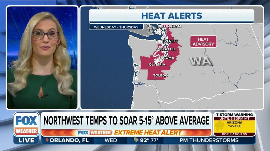 Northwest expecting above average temperatures through midweek