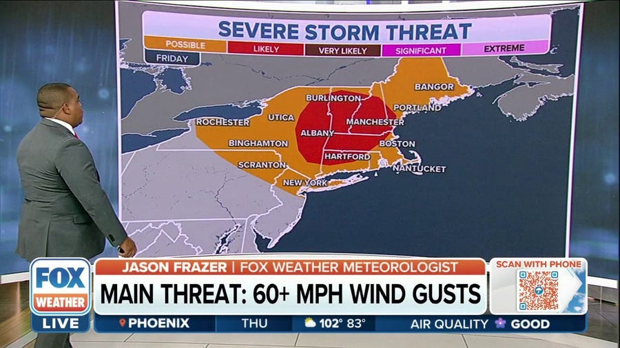 Severe storms possible Friday in the Northeast