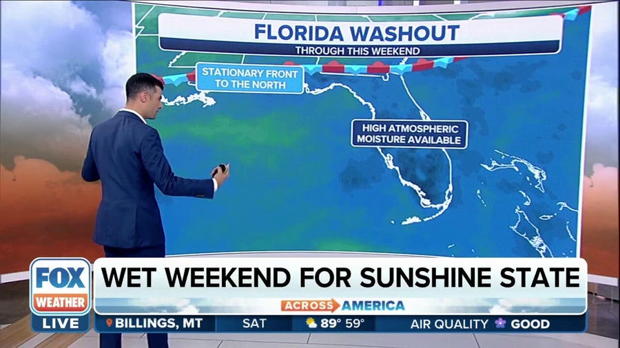Slow-moving storms to soak Florida over weekend