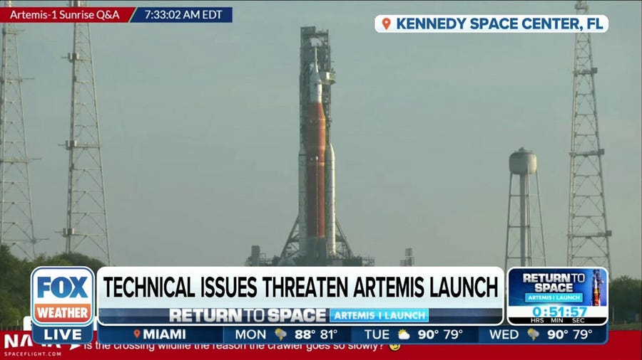 Technical issues threatening launch of Artemis 1