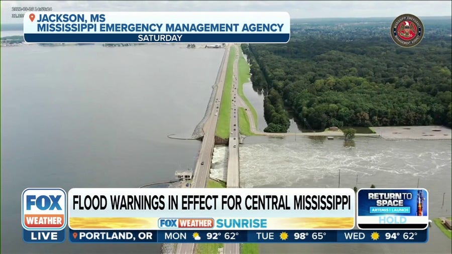 Pearl River in Jackson, MS, expected to hit major flood stage Monday