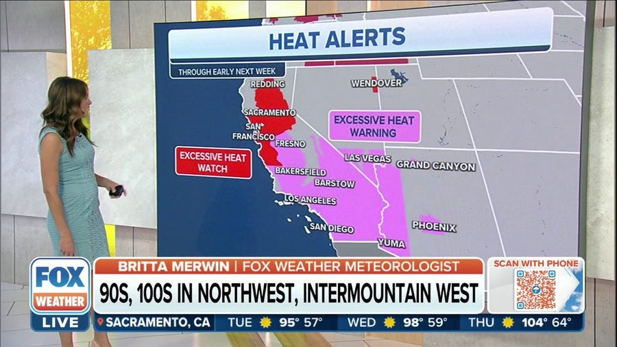 West coast to see significant warm-up with temps climbing near triple digits