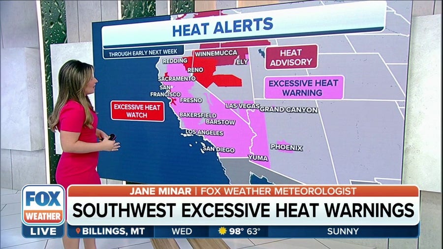 Southwest could see potentially dangerous high temperatures through Labor Day weekend