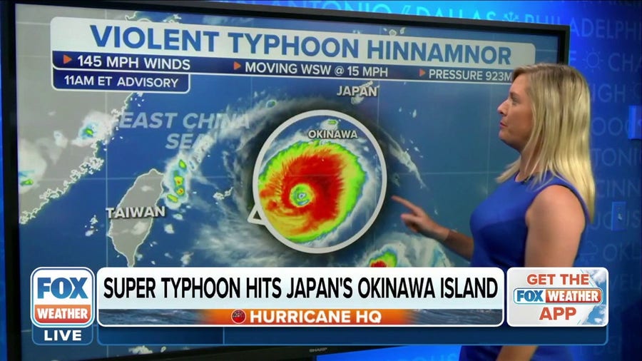 Super Typhoon Hinnamnor churning towards Japan with 145 mph winds
